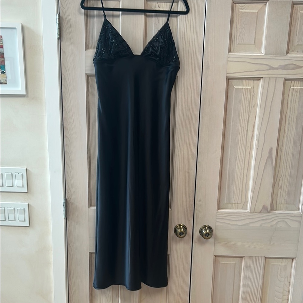 Zara black embellished midi dress